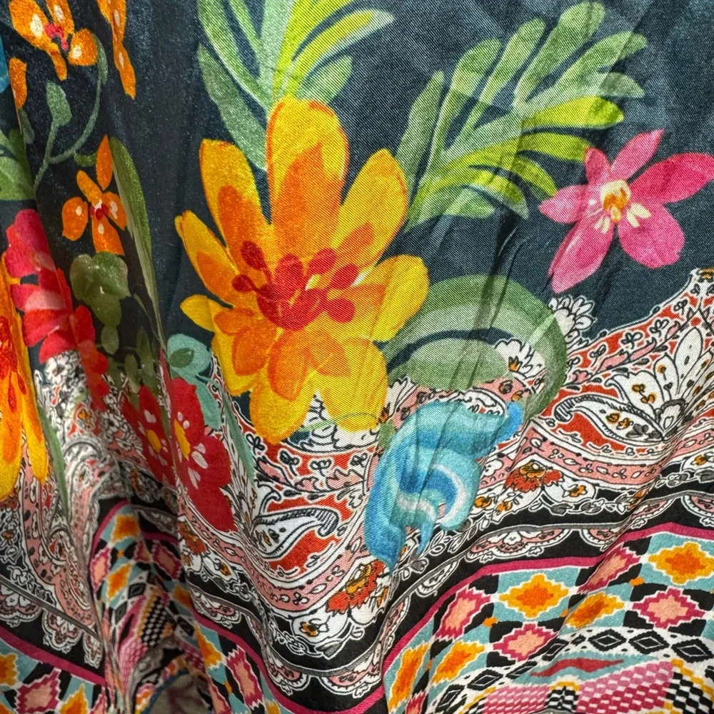 Johnny Was 100% Silk Magdalene Poncho - Size XL - Picture 14 of 16